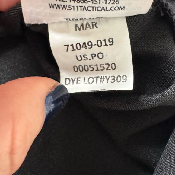 5.11 Tactical Short Sleeve Polo black collar Moisture Wicking, Style 71049 2X - Picture 6 of 10